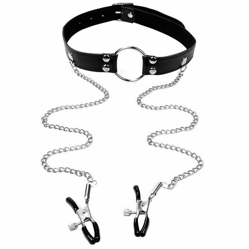 Nipple Chain Ring Gag