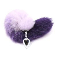 Purple/White Gradient Cat Tail Accessory With Plug Tip