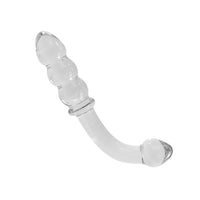 Curved Clear Glass Butt Dildo