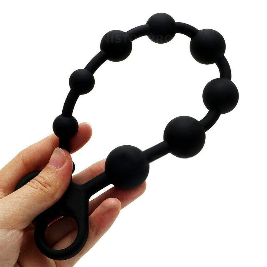 13" Silicone Anal Beads with Dual Pull Rings