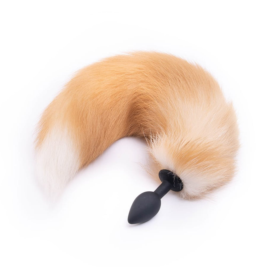 Light Brown Fox Tail With Silicone Plug Tip