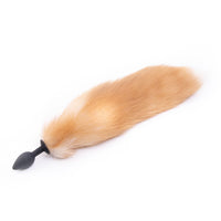 Orange Silicone Fox Tail 16"