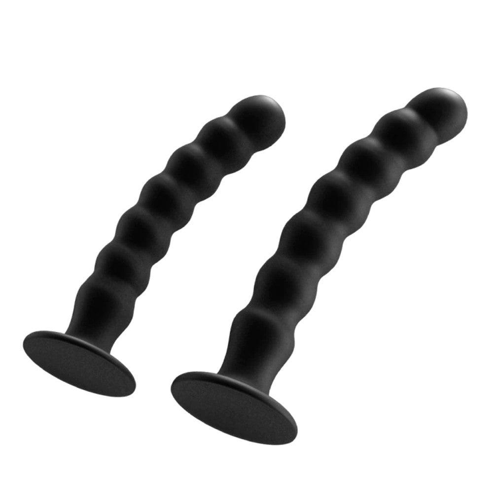 Ribbed Suction Cup Silicone Dildo