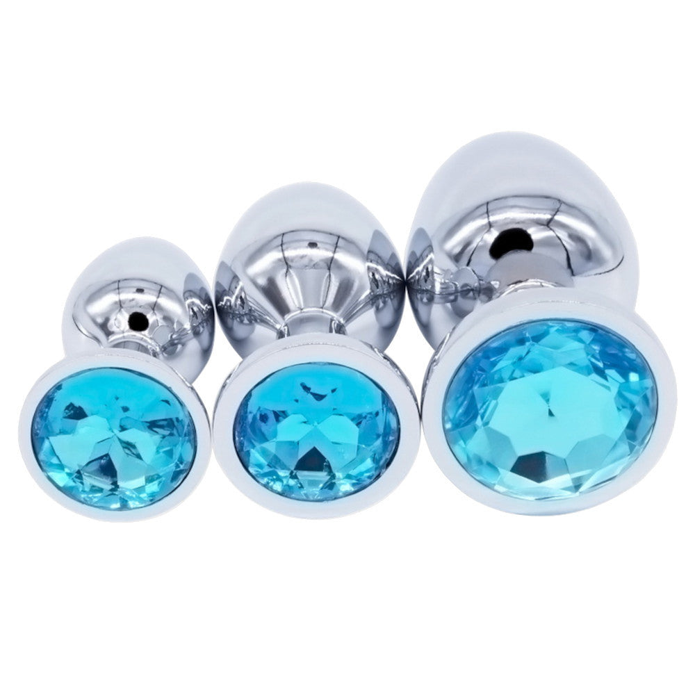 Exquisite Steel Jeweled Plug Set (3 Piece)