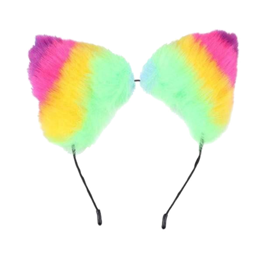 Rainbow Colored Cat Ear Headband