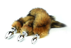 Brown Wolf Metal Tail Plug 16"