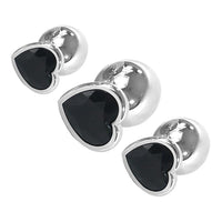 Princess's Black Heart Plug Set (3 Piece)