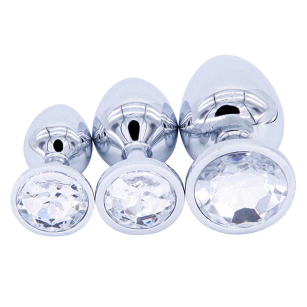 Exquisite Steel Jeweled Plug Set (3 Piece)