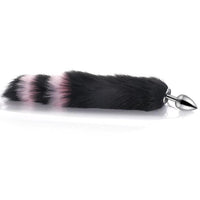 Black with Pink Fox Metal Tail, 14"