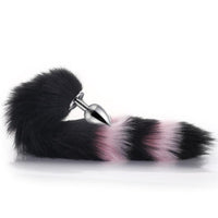 Black with Pink Fox Metal Tail, 14"