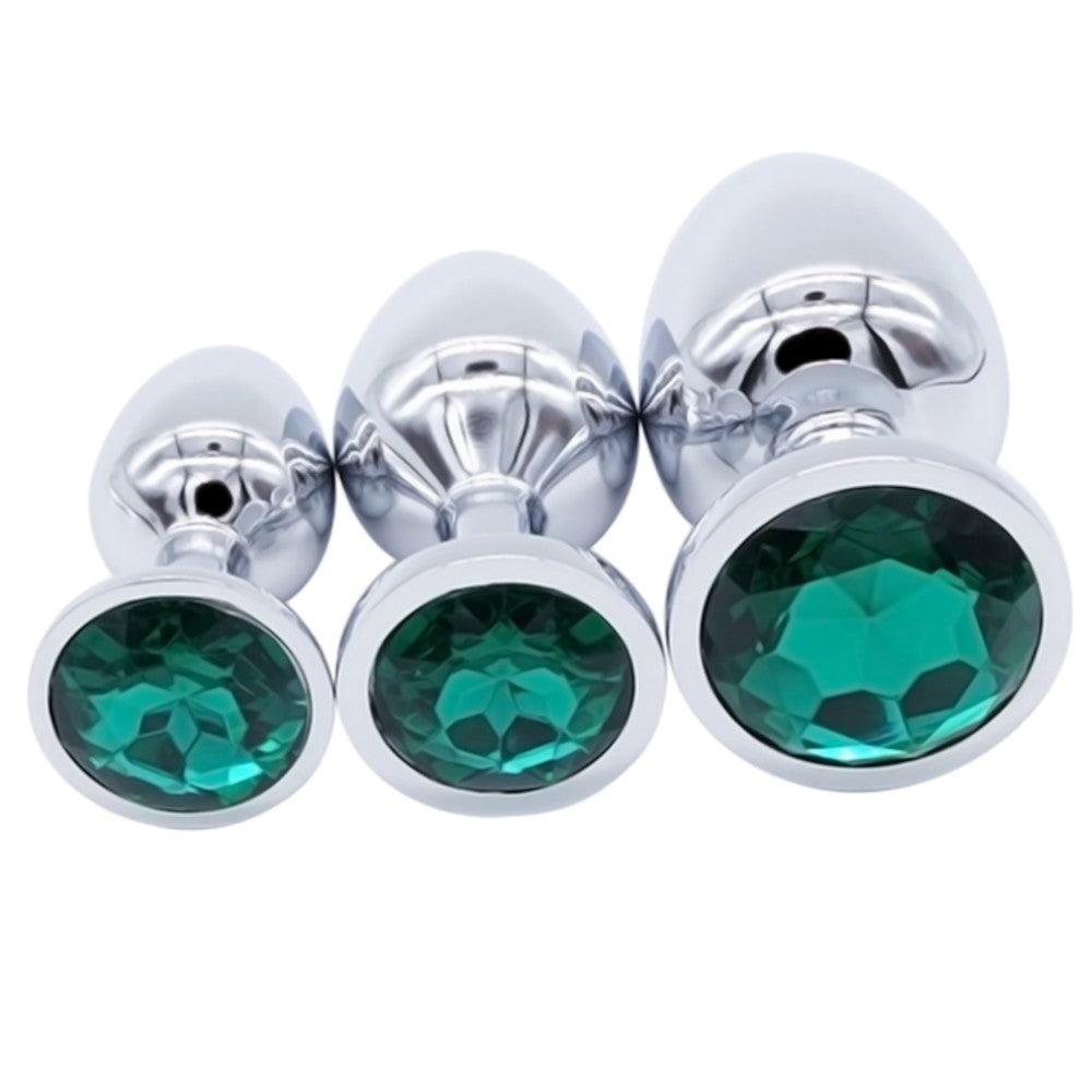 15 Colors Jeweled Stainless Steel Plug