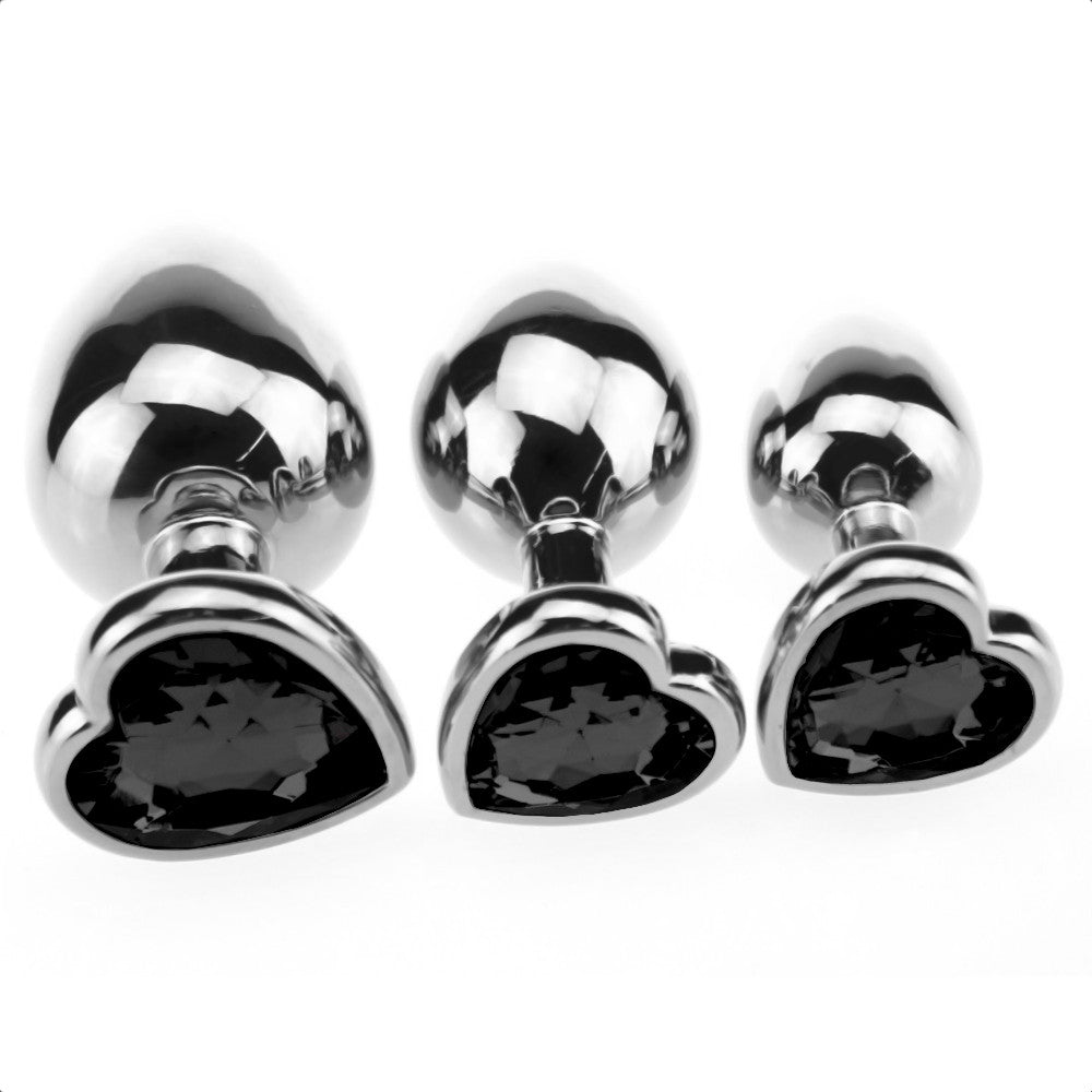 Princess's Black Heart Plug Set (3 Piece)