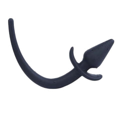 8" Tail Plug Black Dog Silicone