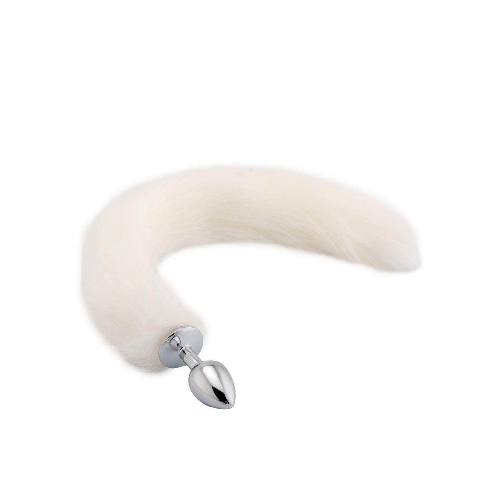 White Cat Tail Plug 16"