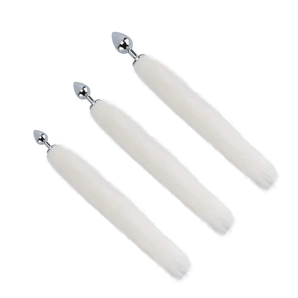 White Cat Tail Plug 16"