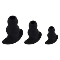 Black Tunnel Plug Set (3 Piece)