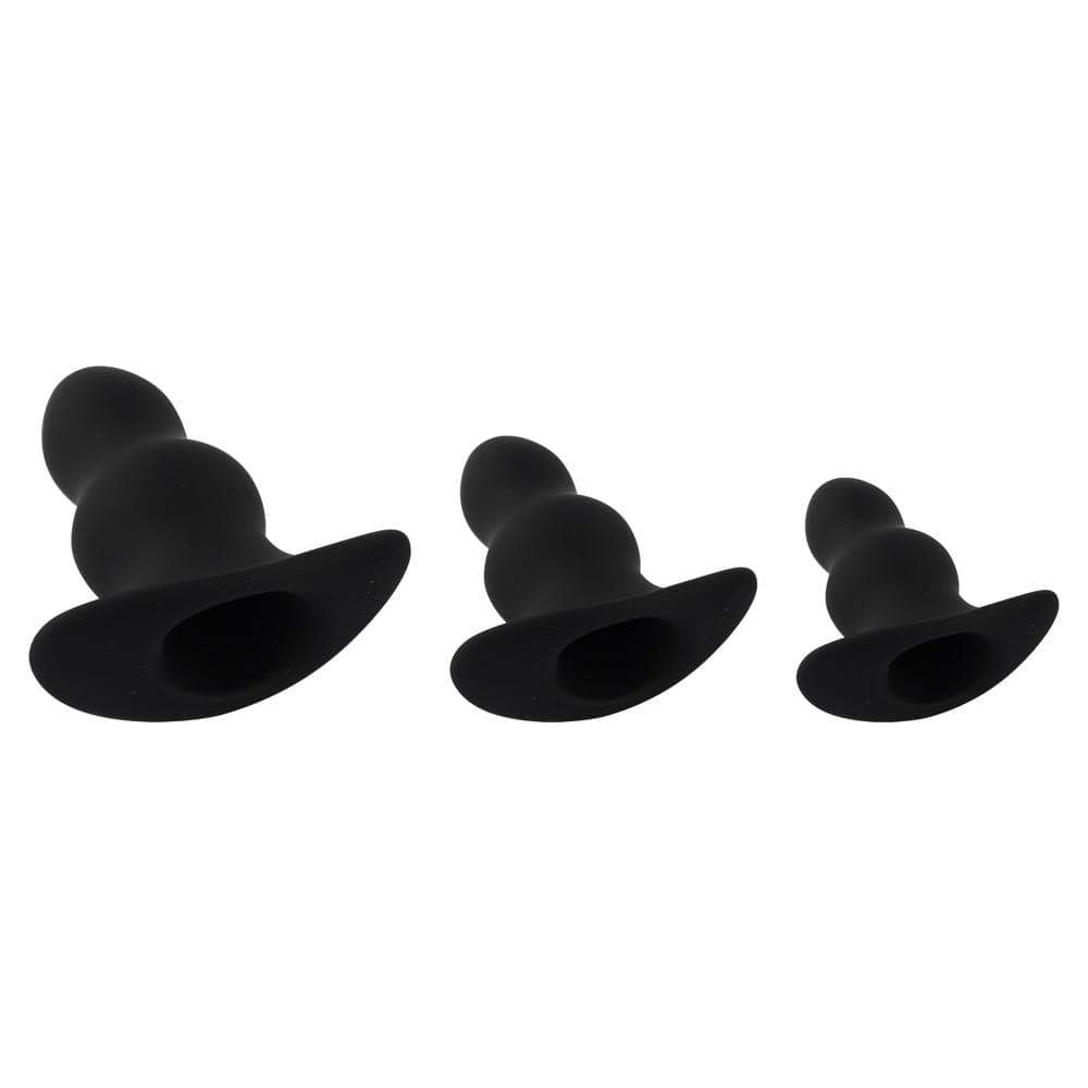 Black Tunnel Plug Set (3 Piece)