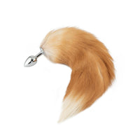 Orange Metal Fox Tail Butt Plug 16"