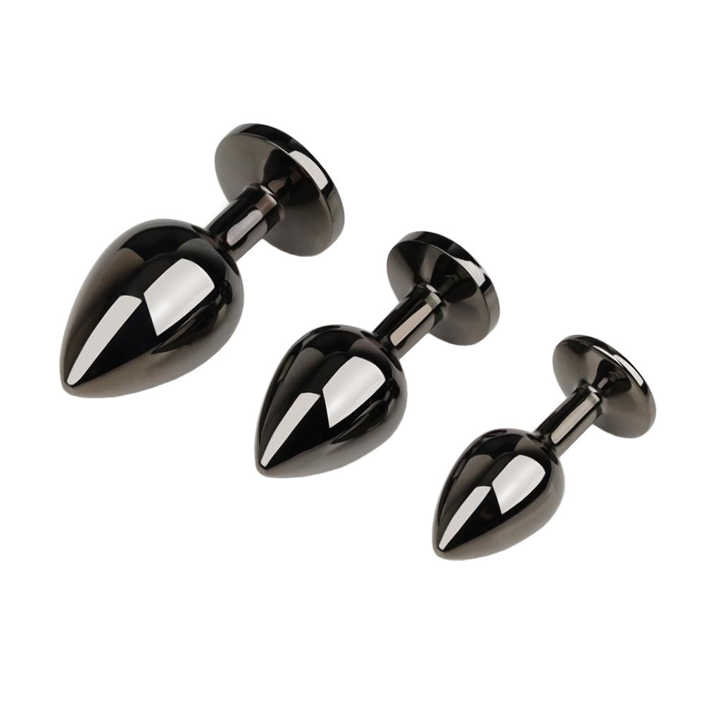 Iridescent Gunmetal Princess Plug Set (3 Piece)