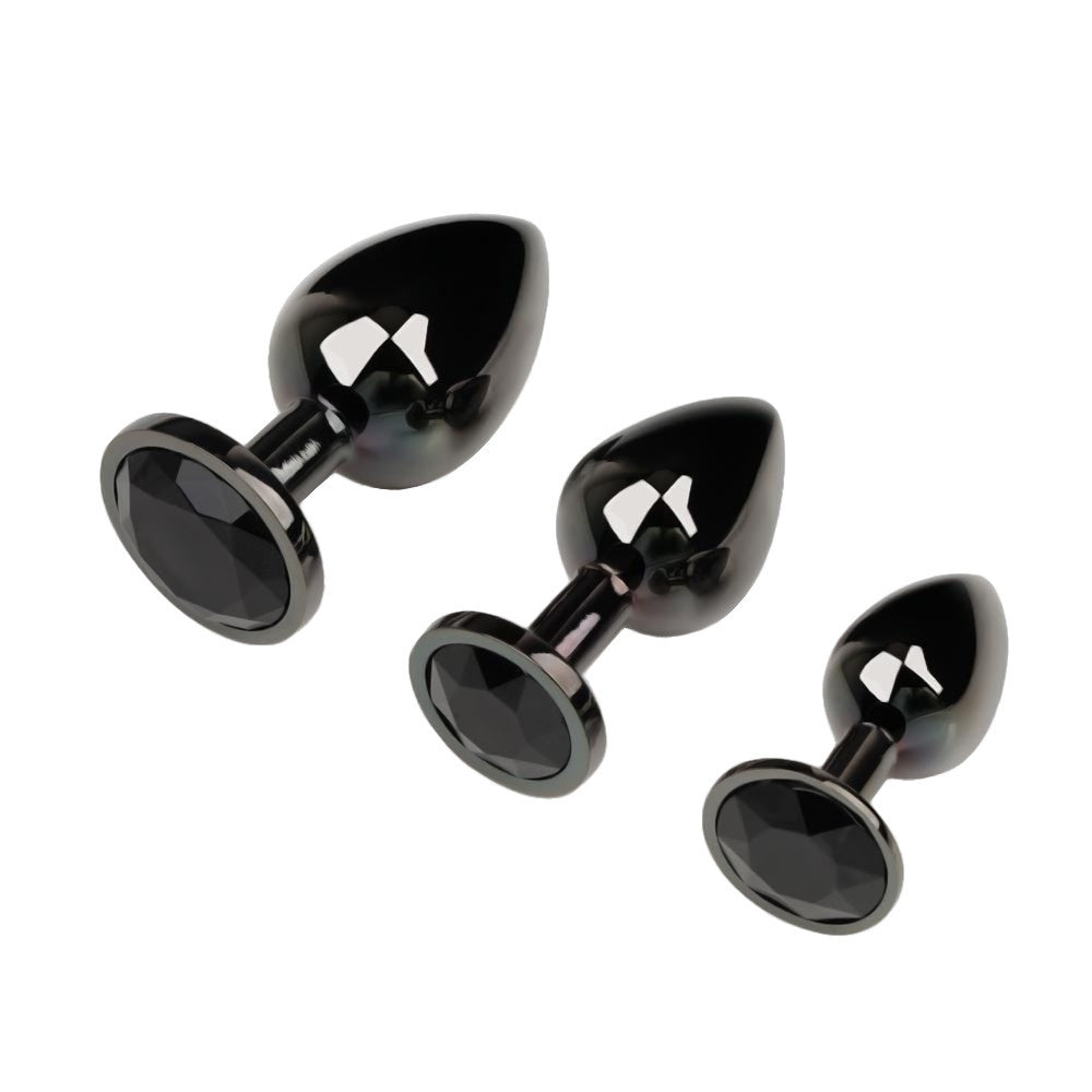 Iridescent Gunmetal Princess Plug Set (3 Piece)