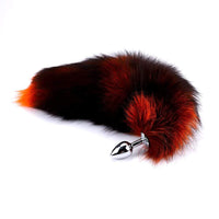 Black & Orange Fox Tail 16"