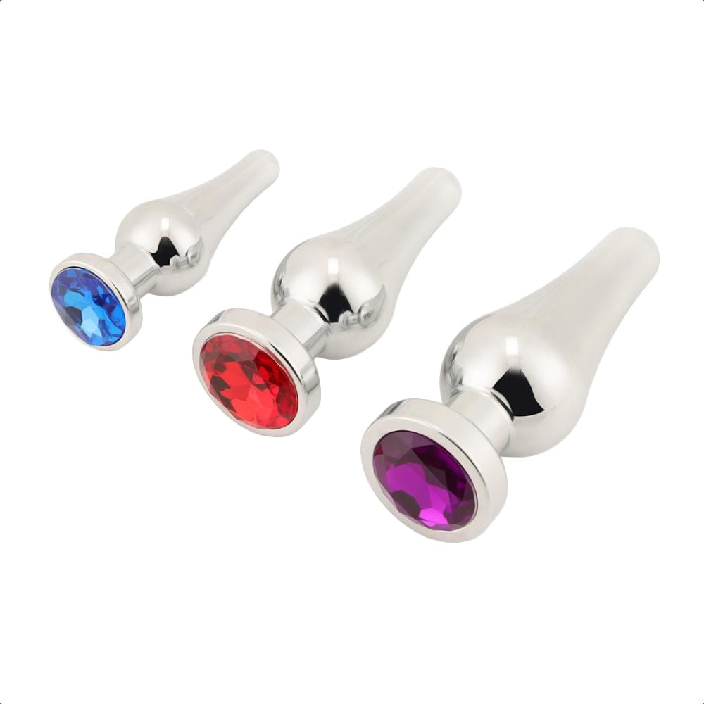 Tapered Steel Jeweled Plug Set (3 Piece)