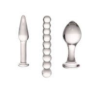 Transparent Pyrex Glass Plug Set (3 Piece)