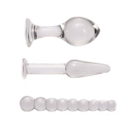 Transparent Pyrex Glass Plug Set (3 Piece)