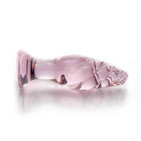 Twisted Pink Glass Anal Dildo