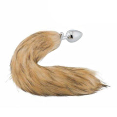 Brown Fox Shapeable Metal Tail Plug, 18"