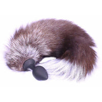 Grey Cat Tail Butt Plug 18"