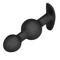 Black Silicone Anal Beads Plug