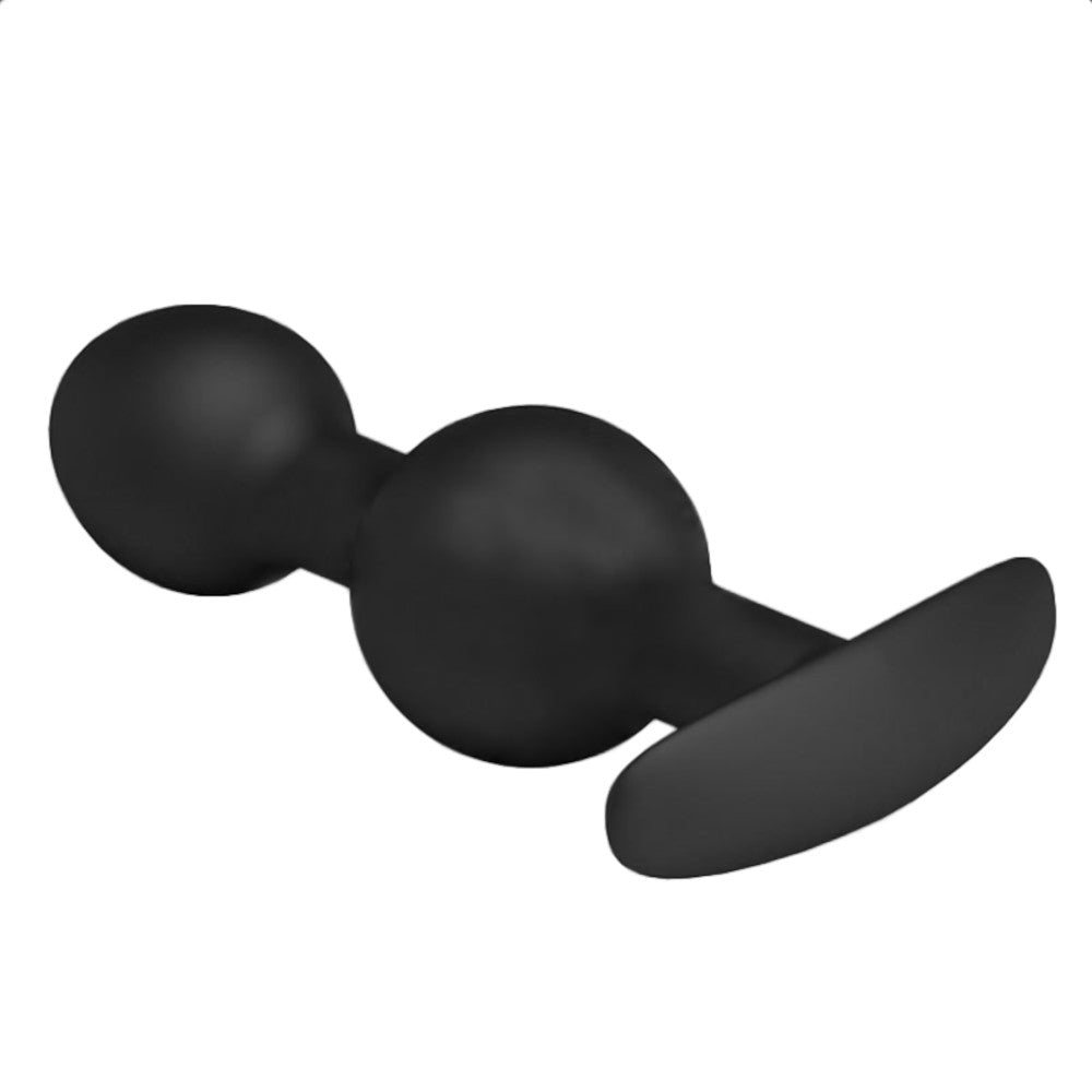 Black Silicone Anal Beads Plug