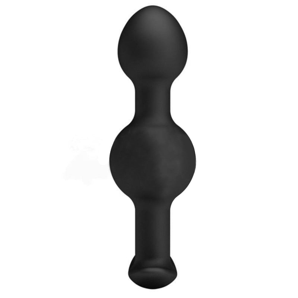 Black Silicone Anal Beads Plug