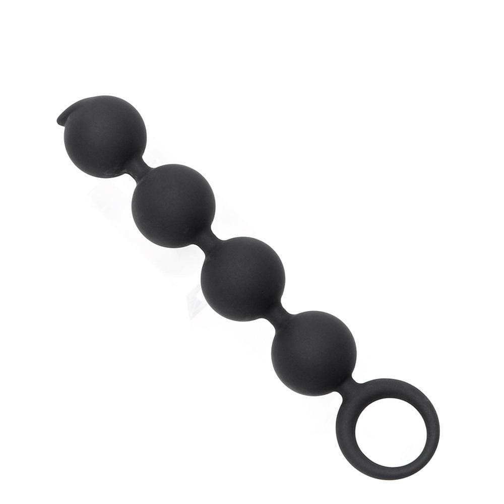 6" Silicone Anal Beads with Pull Ring