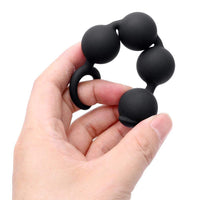 6" Silicone Anal Beads with Pull Ring