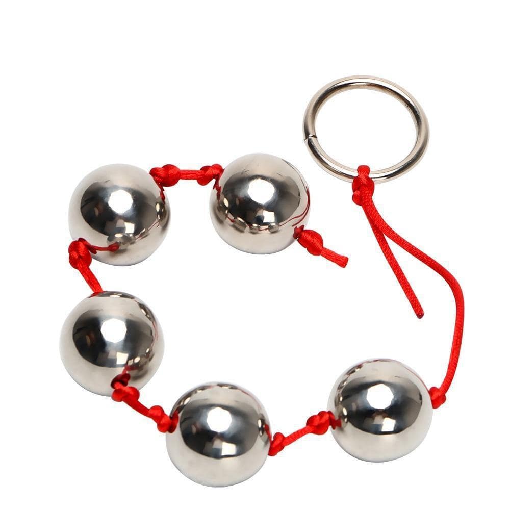 2 colors string Stainless Steel Anal Beads with Pull Ring