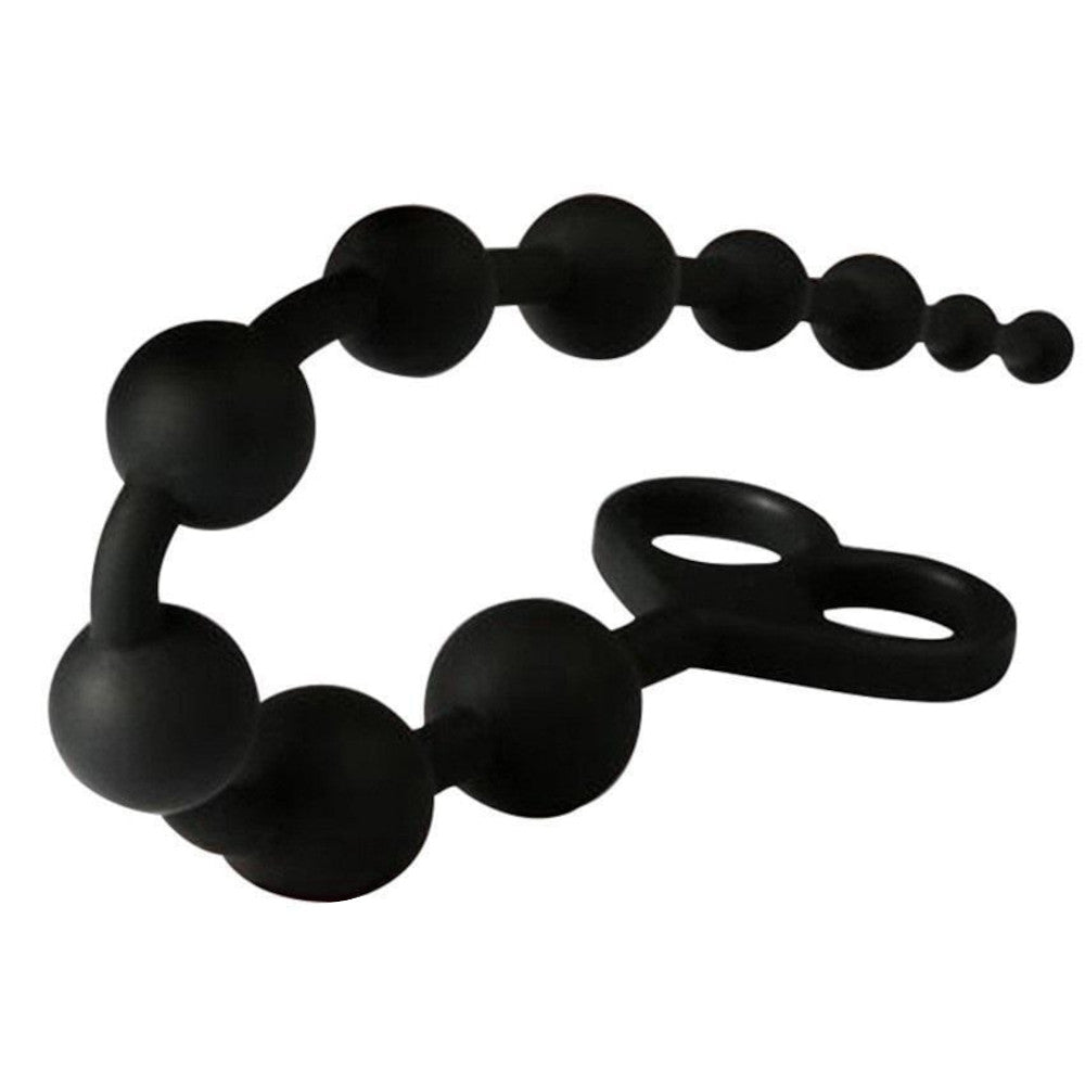 13" Silicone Anal Beads with Dual Pull Rings