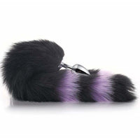 Black With Purple Fox Metal Tail, 14"