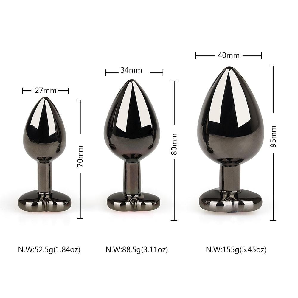 Black Steel Plug Set (3 Piece)