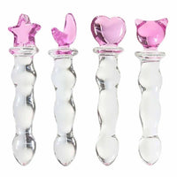 Moon And Star Glass Plug Dildo