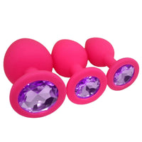 Silicone Jeweled Plug Set (3 Piece)