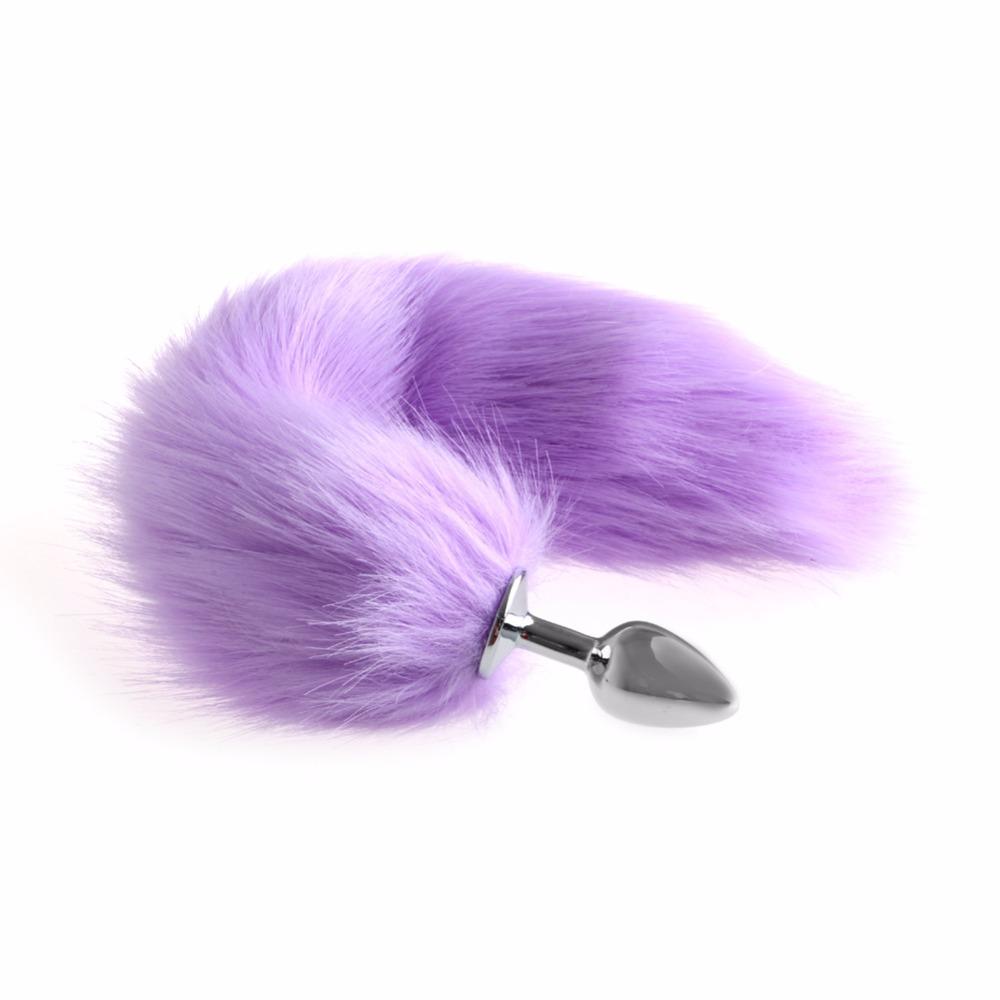 Purple Fox Tail Plug 16"