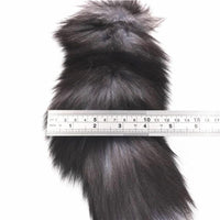 Dark Fox Tail With Vibrating Plug, 15"