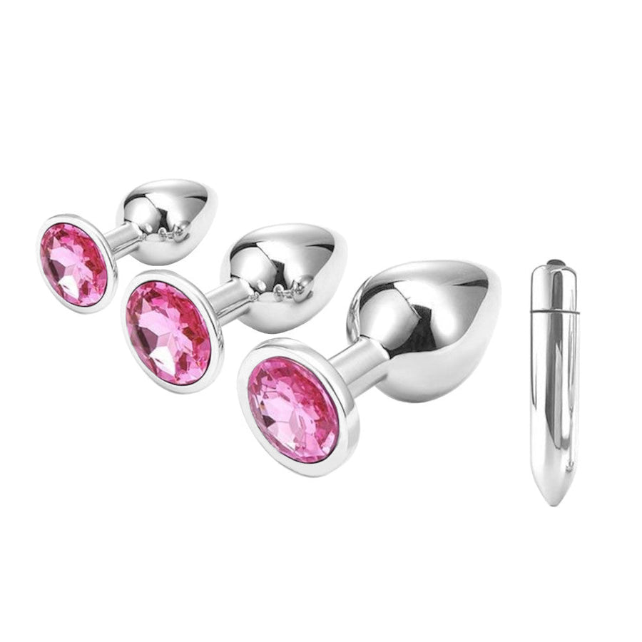 Cute Pink Princess Butt Plug With Vibrator – Love Plugs UK
