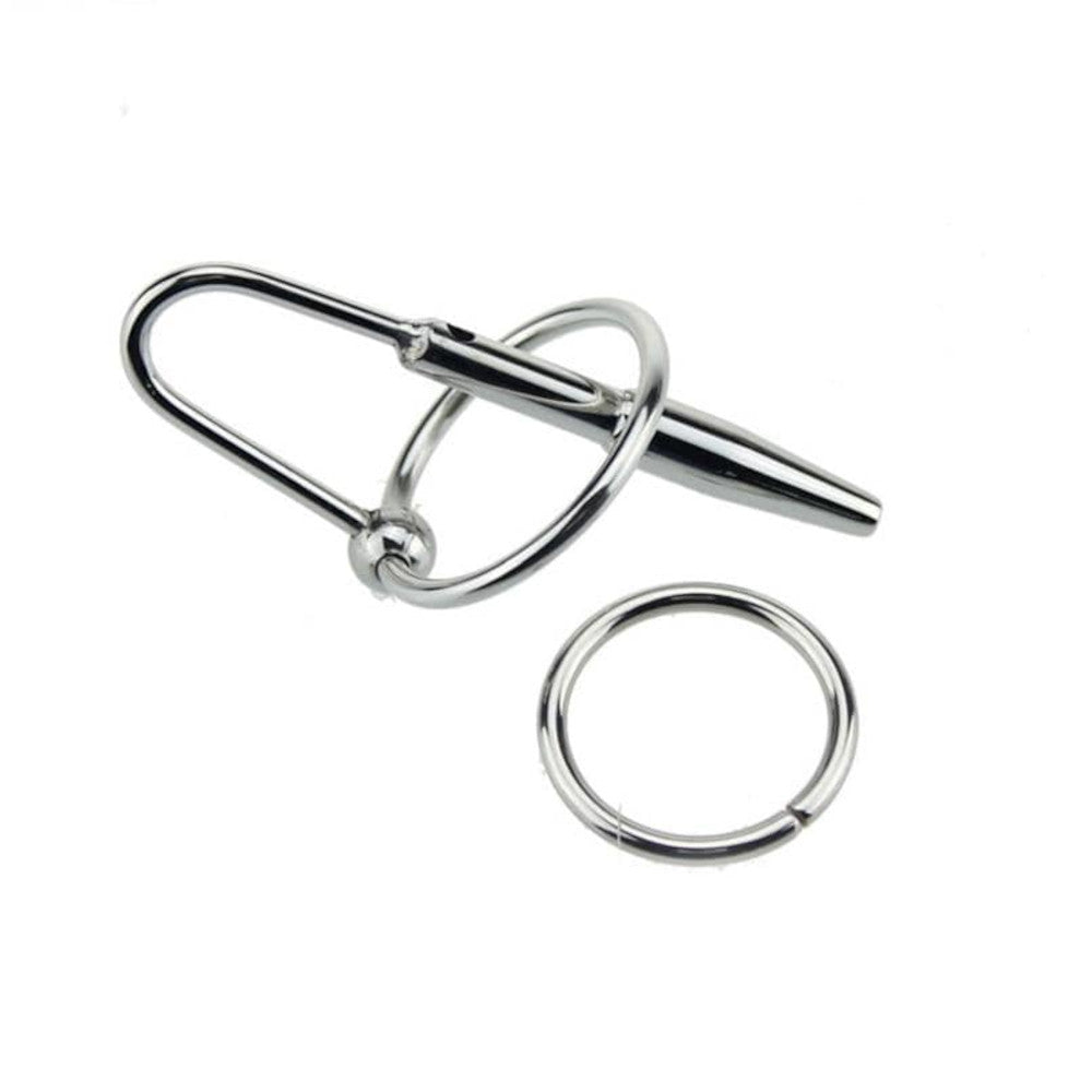 Cum Thru Urethral Plug with Cock Ring