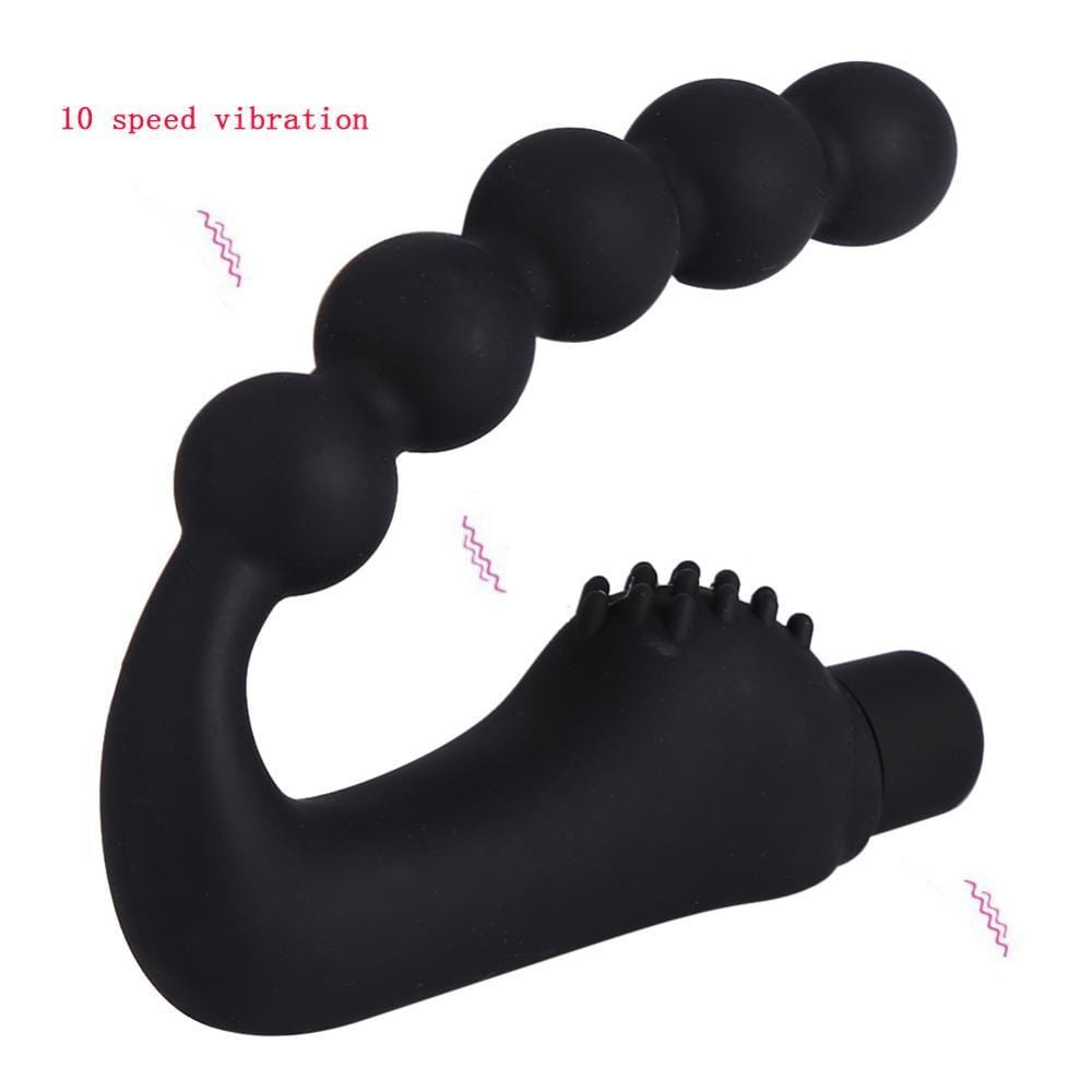 4" Silicone Waterproof Beads 10 Speed Prostate Massager