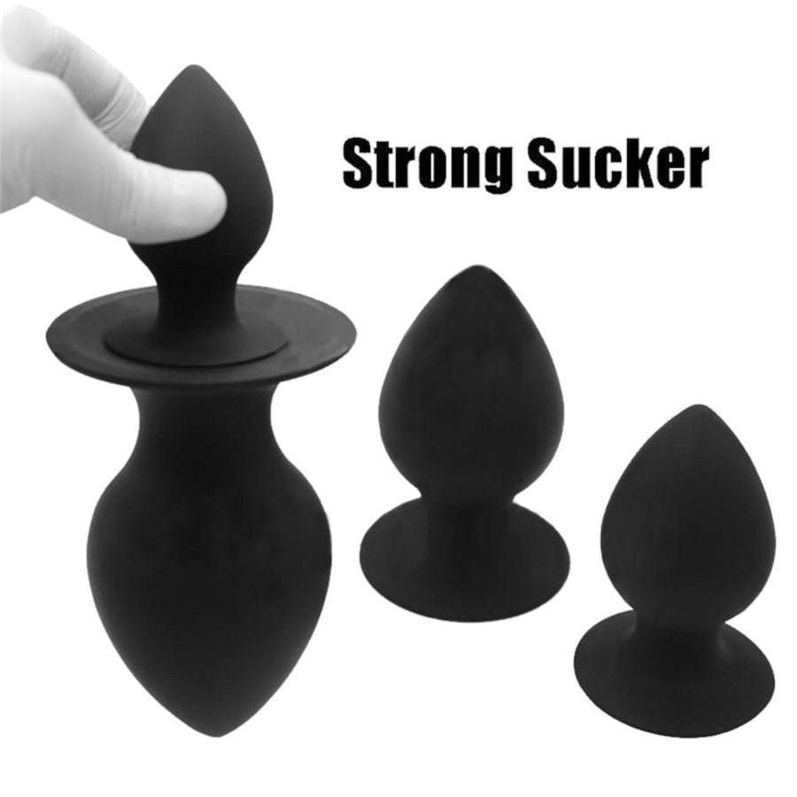 Black Silicone Training Butt Plug