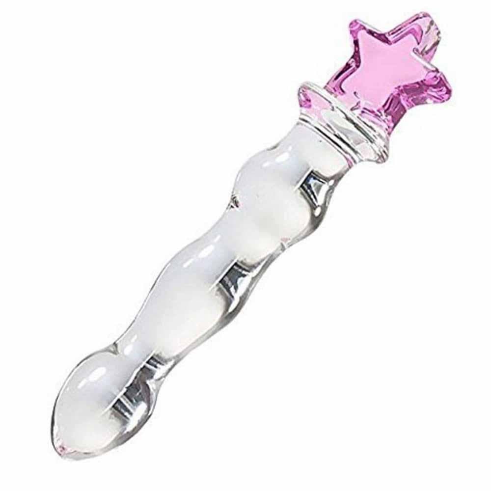 Moon And Star Glass Plug Dildo